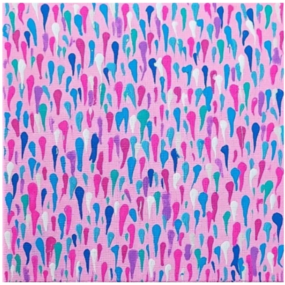 Hand Crafted Abstract Design 12x12 Inches Canvas Picture